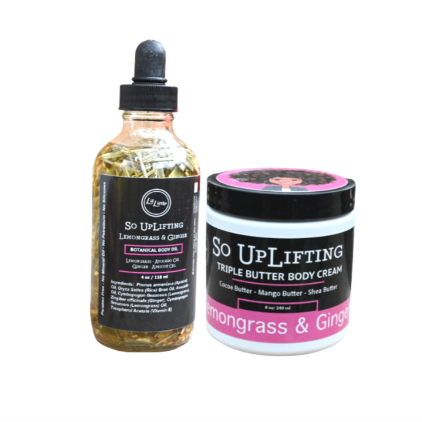 Lemongrass Ginger Body Butter & Oil For Dry Skin
