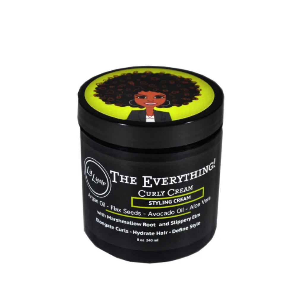 Flaxseed Gel and Argan Oil Curl Styling Cream to define curls