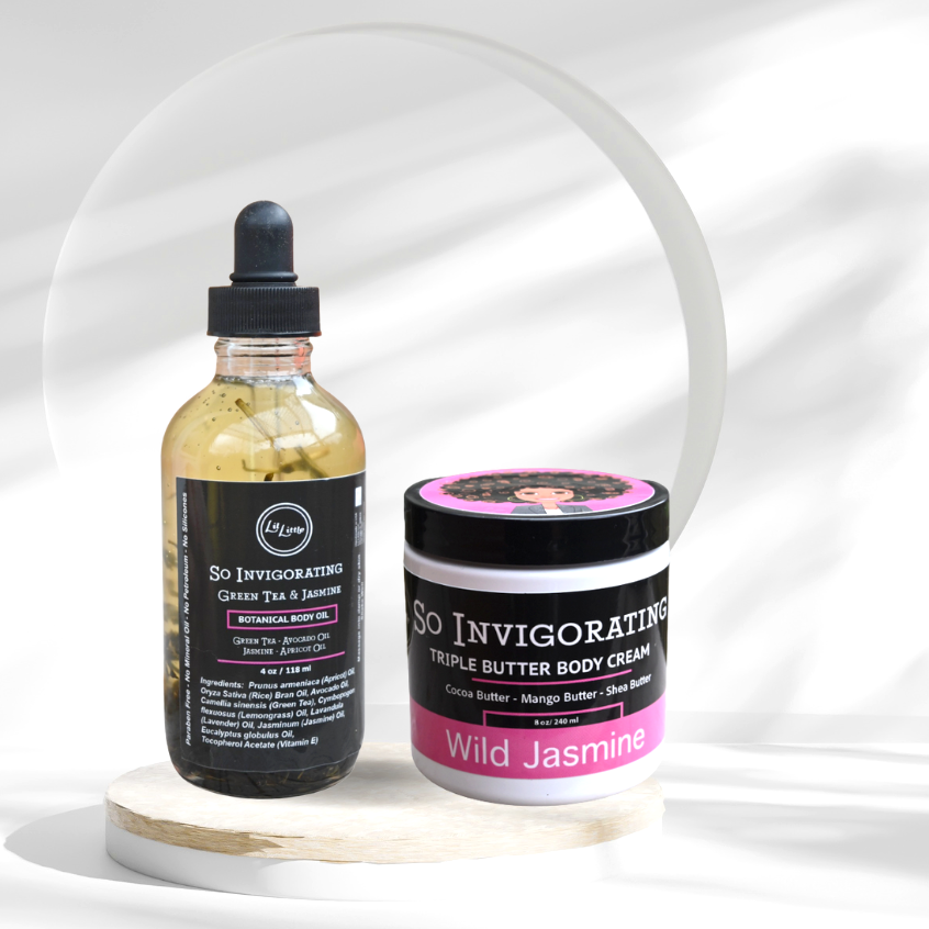 
                  
                    Jasmine Green Tea Body Butter & Infused Body Oil For Dry Skin
                  
                