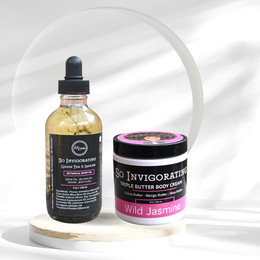 
                  
                    Load image into Gallery viewer, Jasmine Green Tea Body Butter &amp;amp; Infused Body Oil For Dry Skin
                  
                