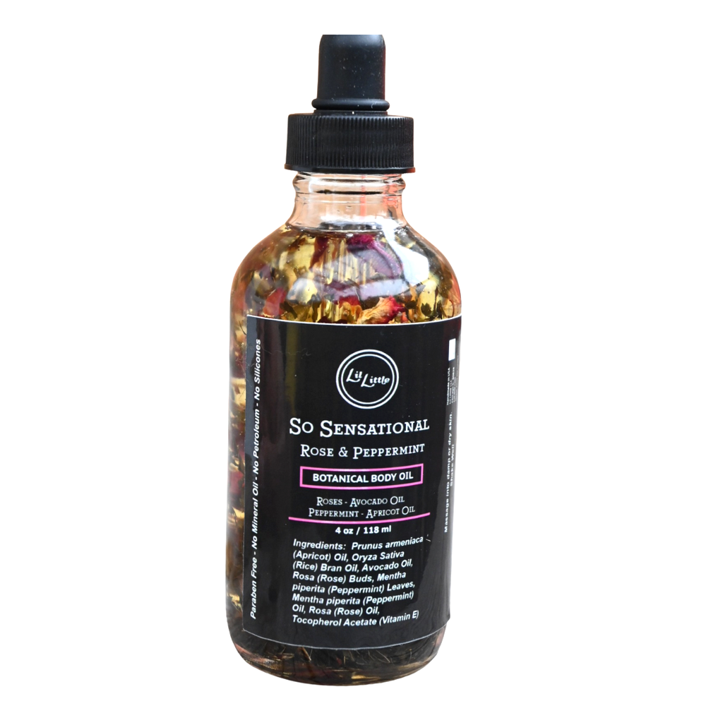 
                  
                    Rose & Peppermint  Herb Infused Body Oil For Dry Skin, Relaxation, Massage
                  
                