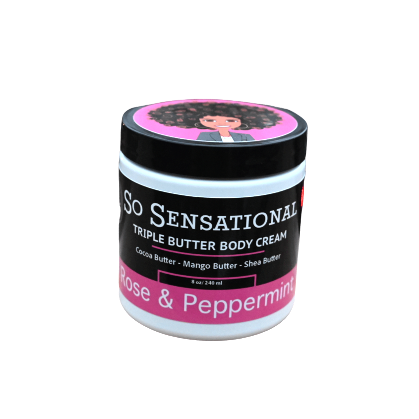 
                  
                    Rose Pepperment Body Butter Cream - Mango, Shea Butter, Cocoa Butter For Dry Skin
                  
                